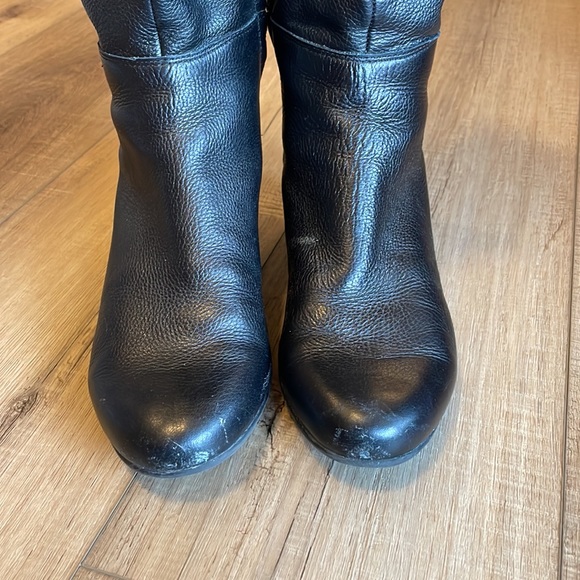 Dkny Paulina Black Tall Leather Boots 